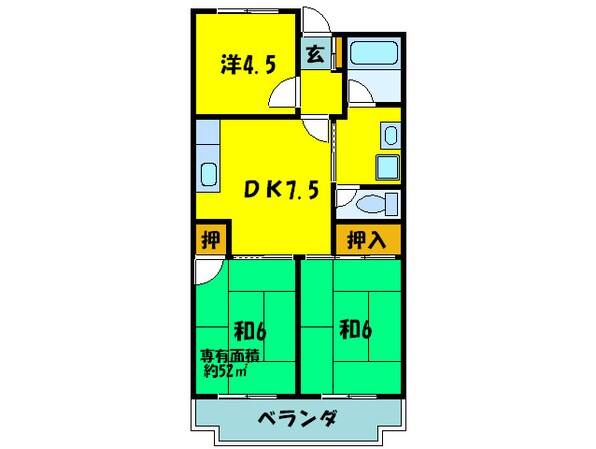 ハイツ美光の物件間取画像